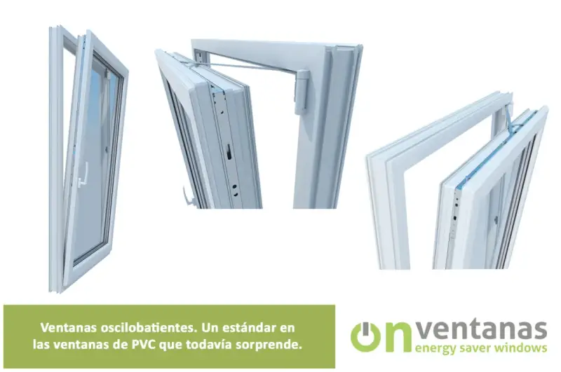 Detalle de cómo abrir ventana oscilobatiente 2 hojas. Ventanas de PVC eficientes.